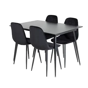 Matgrupp Venture Home Silvia med Iläggsskiva och 4 Phoi Stolar