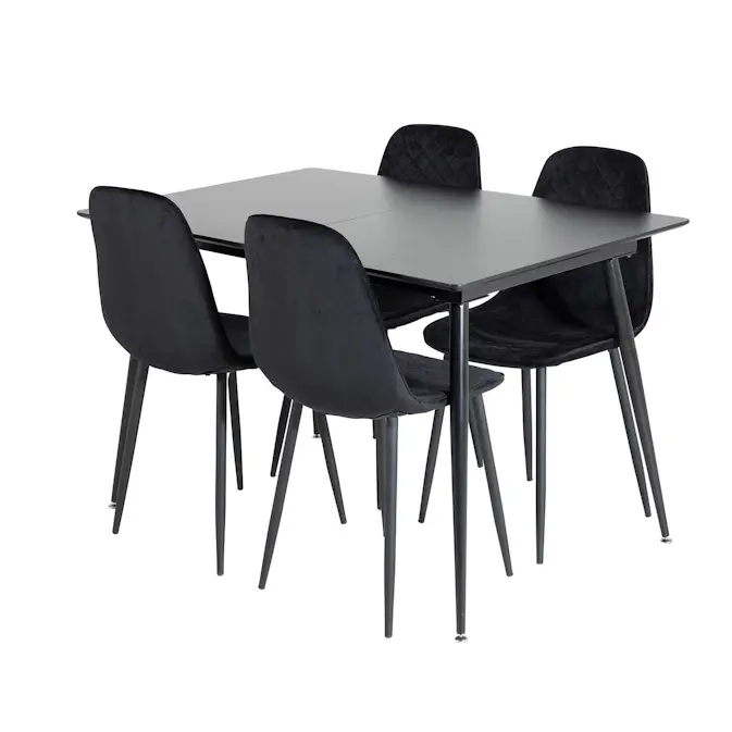 Matgrupp Venture Home Silvia med Iläggsskiva och 4 Phoi Stolar