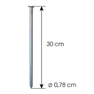 Ankarspik Jabo GardenEdge Galv 0,8x30 cm