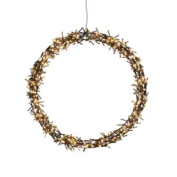 Krans Gnosjö Konstsmide Svart Metall 50 cm LED Amber