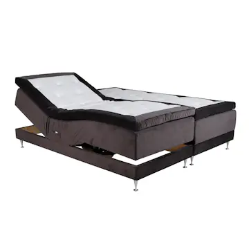 Ställbar Kontinentalsäng Venture Home Vansbro 180x200 Mörkgrå Sammet