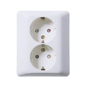 Vägguttag Elko 2-Vägs DUO RS Renvit