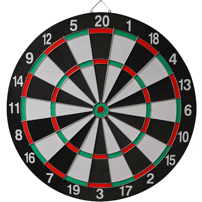 Darttavla Home it Dubbelsidig med 6 Dartpilar