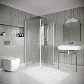 Duschhörn Hietakari Classic 155 Rund med Vändbara Dörrar