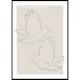 Poster Gallerix Doves Line Drawing