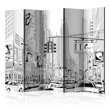 Rumsavdelare Skärmvägg Arkiio Street in New York City II 225x172 cm