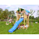 Lektorn Jungle Gym Fort 2.1 m/2 Climb Modul Med Blå Rutschkana