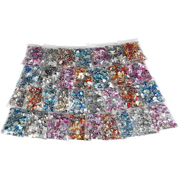 Rhinestones Creativ Company 6-16 mm Mixade Färger 32 Förp/1 Förp