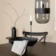 Matgrupp furniture/fashion Stone Rund med 4 Crosett Stolar