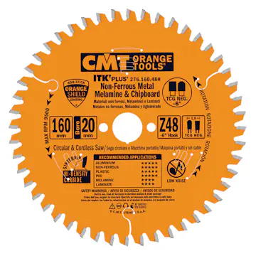 Sågklinga CMT Orange Tools fintandad NE Neg Alu/Plast