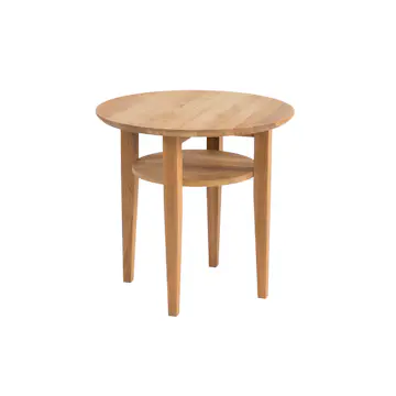 Soffbord Stenexpo Ohio Runt Vardagsrumsbord i Massiv Ek Ø60cm