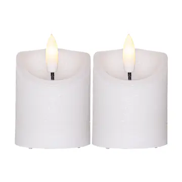 LED-Blockljus Star Trading Flamme Rustic 2-pack