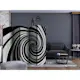 Rumsavdelare Skärmvägg Arkiio Black and White Swirl II 225x172 cm