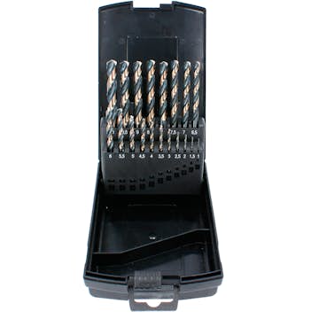 HSS Turbo-G set Tecos 1-10mm 19 Delar