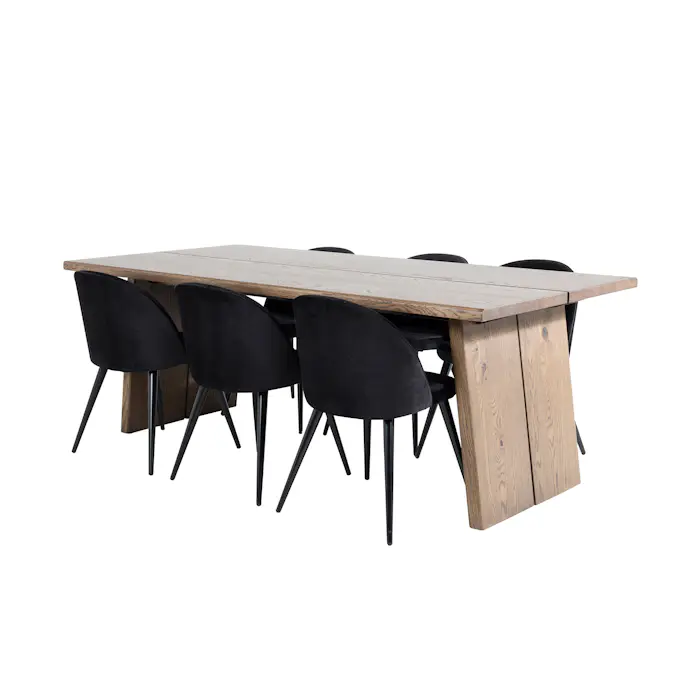 Matgrupp Venture Home Lotus med 6 Valentina Stolar Sammet