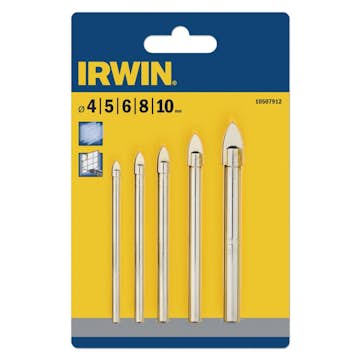 Glasborrset 4-10mm 5del Irwin