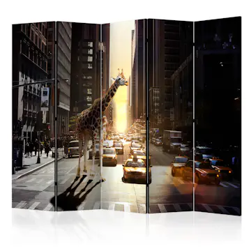 Rumsavdelare Skärmvägg Arkiio Giraffe in the Big City II 225x172 cm