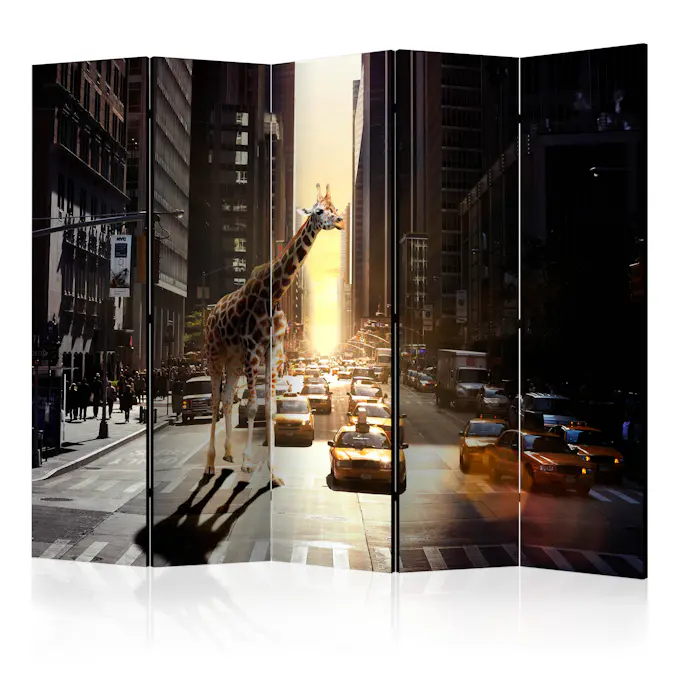 Rumsavdelare Skärmvägg Arkiio Giraffe in the Big City II 225x172 cm