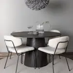 Matgrupp Venture Home Lanzo Ø120 cm med 4 st Chico stolar