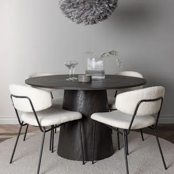 Matgrupp Venture Home Lanzo Ø120 cm med 4 st Chico stolar