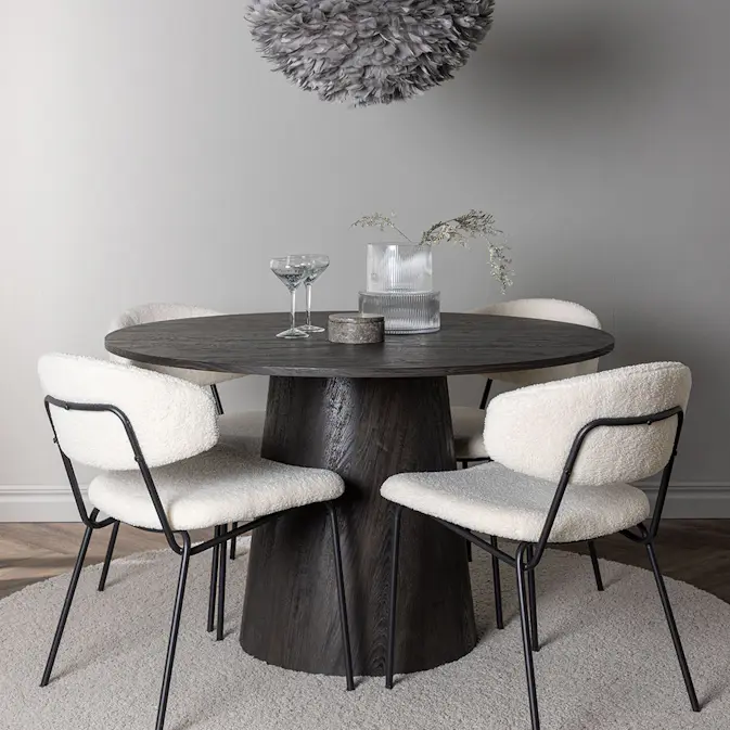 Matgrupp Venture Home Lanzo Ø120 cm med 4 st Chico stolar