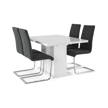 Matgrupp Concept 55 Ratliff Rektangulärt Matbord 120-160 cm Förlängningsbart med 4 Cibus Matstol