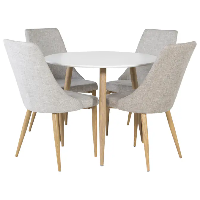 Matgrupp Venture Home Pobbie Runt med 4 Laura Stolar