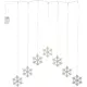 Ljusgardin Star Trading Dew Drop Snowflake Hängande Gardinslinga med Snöflingor LED