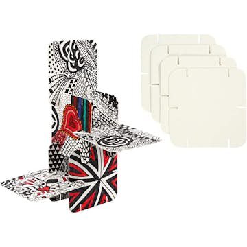 Konstruktionsbrickor Creativ Company Puzzle Stl 9,3x9,3 cm Vit 1 Förp