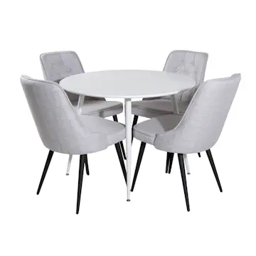 Matgrupp Venture Home Plake med 4 Vera Stolar Polyestertyg Runt