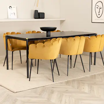 Matgrupp Venture Home Paris med 6 Limhamn Stolar