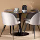 Matgrupp Venture Home Glade Ø 100 cm med 4 Velvet Stolar