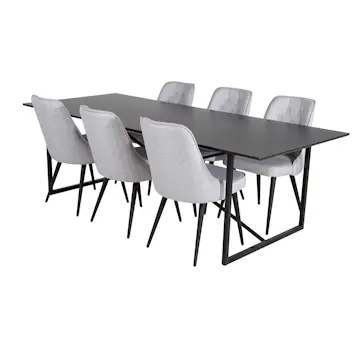 Matgrupp Venture Home Palaba med 6 Vera Stolar Polyestertyg