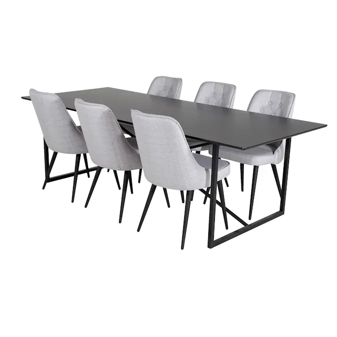 Matgrupp Venture Home Palaba med 6 Vera Stolar Polyestertyg