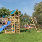 Klättersällning Jungle Gym Nomad Med Rutschkana Blå
