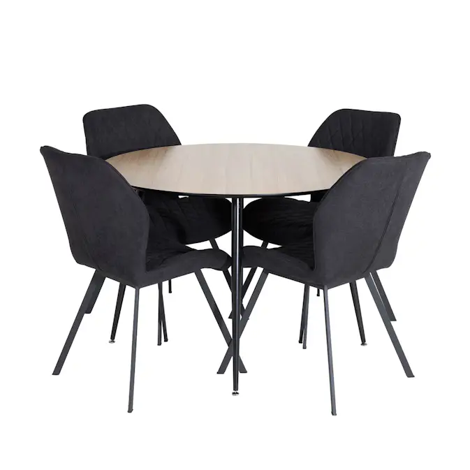 Matgrupp Venture Home Silvia med 4 Geneva Stolar Runt