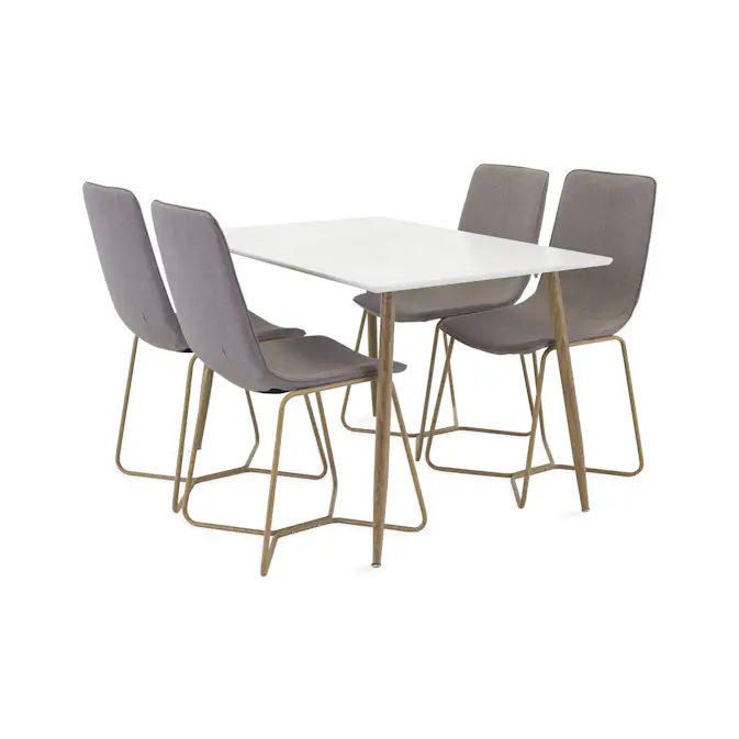 Matgrupp Basic Home Pontus Rektangulärt Matbord 120 cm med 4 Thella Matstol