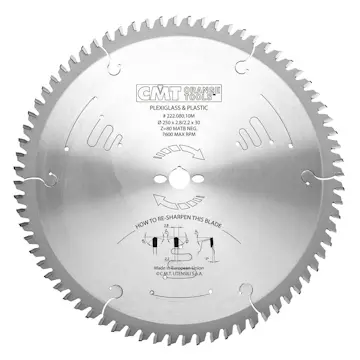 Sågklinga CMT Orange Tools TW PVC/Plexiglas