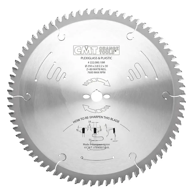 Sågklinga CMT Orange Tools TW PVC/Plexiglas