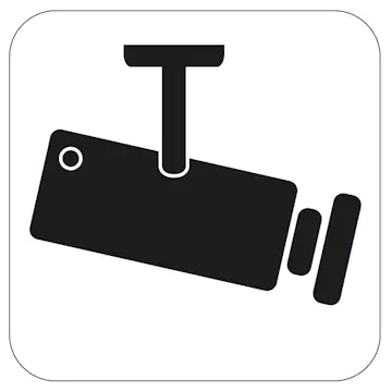 Självhäftande Symbol Habo Videoövervakning