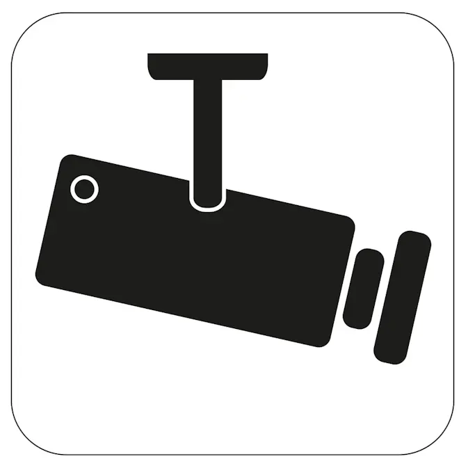 Självhäftande Symbol Habo Videoövervakning