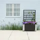 Blomlåda PLUS Cubic med Spalje Svart 87x50x130 cm