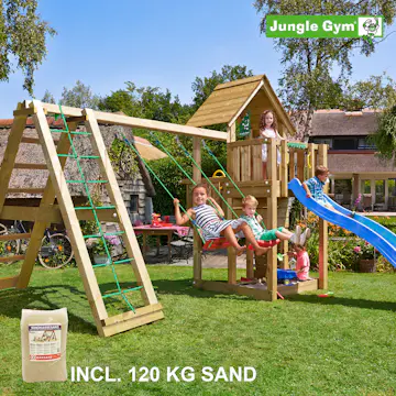 Lektorn Jungle Gym Cubby Komplett Inkl Climb Modul X'tra, 120 kg Sand och Rutschkana