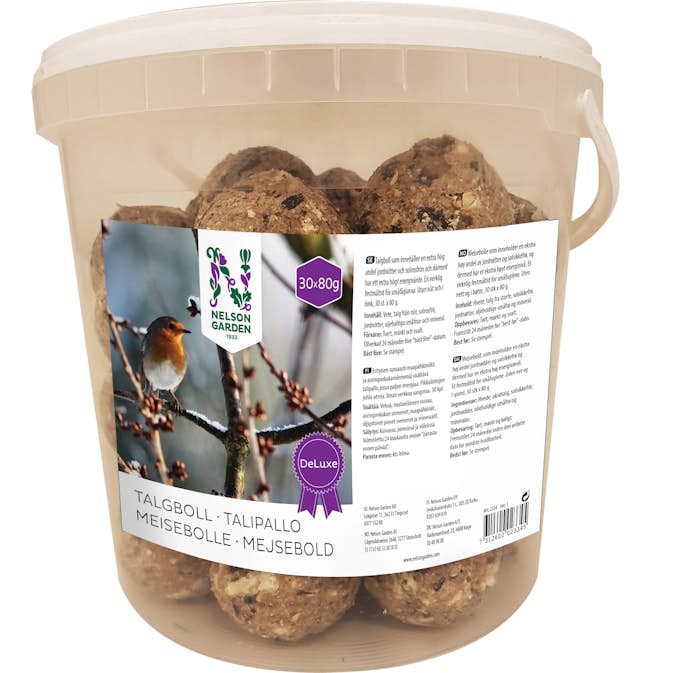 Fågelmat Nelson Garden Talgboll Deluxe 80 g