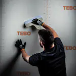 Bredspackel Tebo med plastblad 300 mm