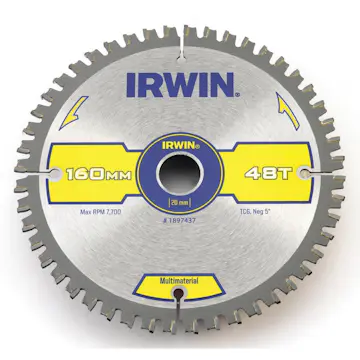 Sågklinga Irwin 160x20/16mm 48t 2,4mm Multi
