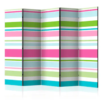 Rumsavdelare Skärmvägg Arkiio Bright Stripes II 225x172 cm