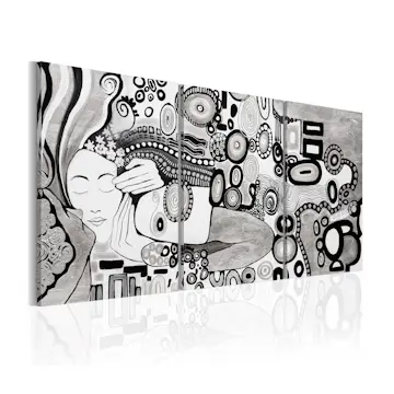 Handmålad Tavla Arkiio Silver Kiss