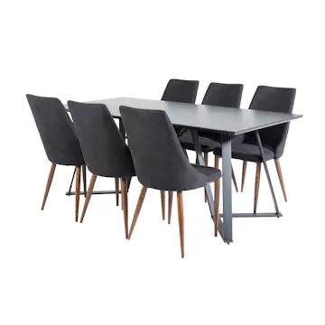 Matgrupp Venture Home Madde med 6 Laura Stolar Polyestertyg