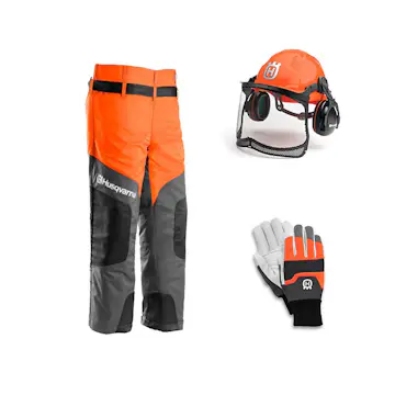Skyddskit Husqvarna Byxholk, Hjälm, Handskar